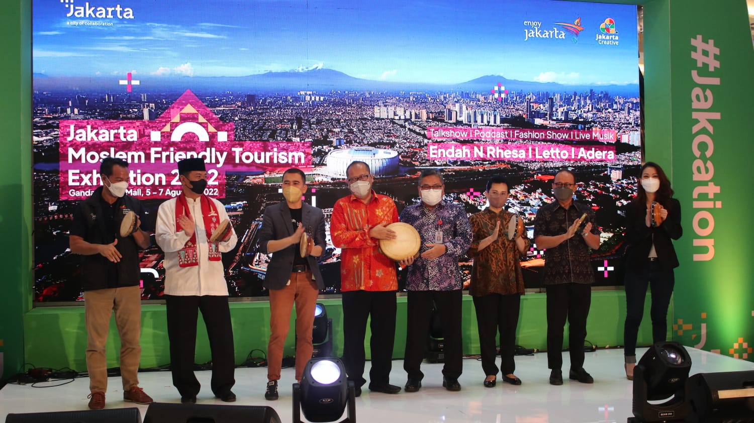 Opening Ceremony Jakarta Moslem Friendly Travel Exhibiton (JMFTE) 2022 di Gandaria City, Jakarta, Jum'at (5/8). (Foto: Madina World/Imam Hergyanto)